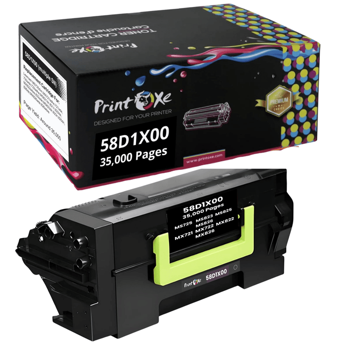 58D1X00 Toner Cartridge Compatible for Lexmark 35K Pages MS823 - PRINTOXE