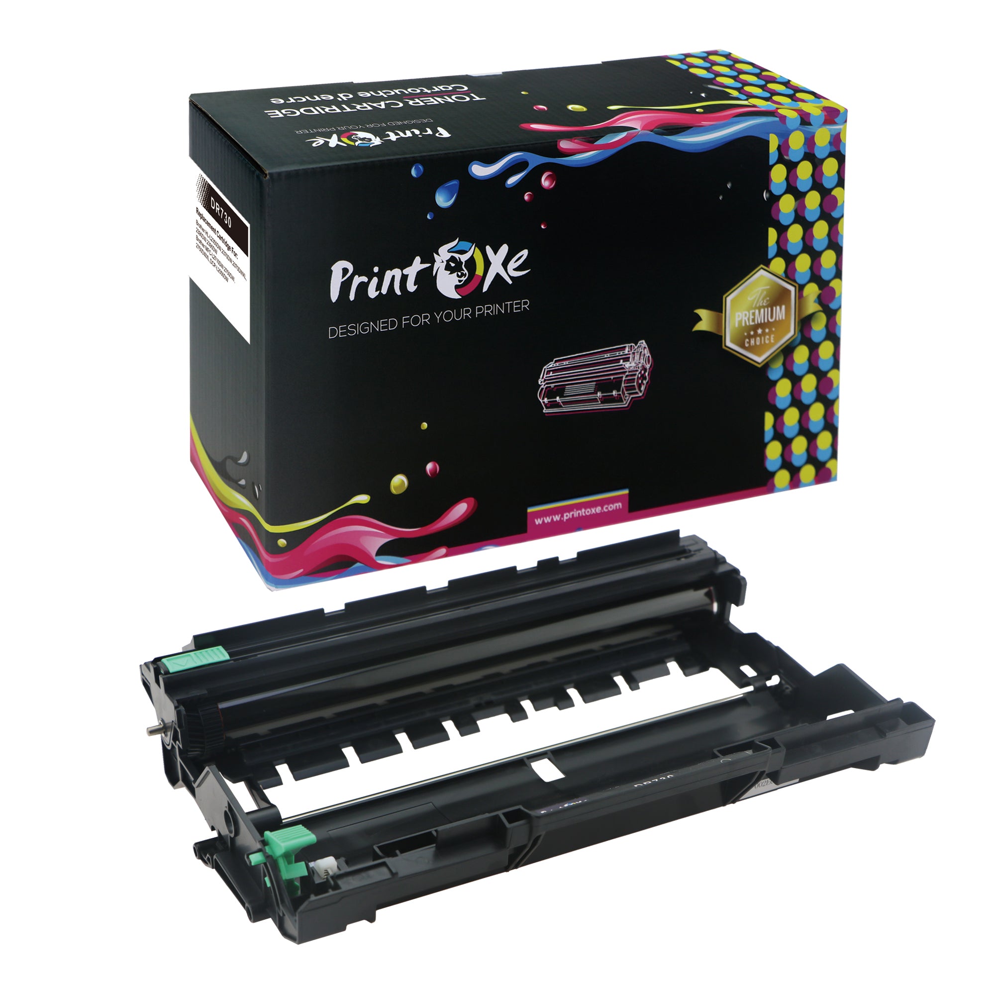 DR730 Drum and 3 TN760 Compatible Toner Cartridges for Brother HL L2350DW L2370DW L2370DWXL L2390DW L2395DW & MFC L2710DW L2730DW L2750DWXL & DCP L2550DW PRINTOXE Drum