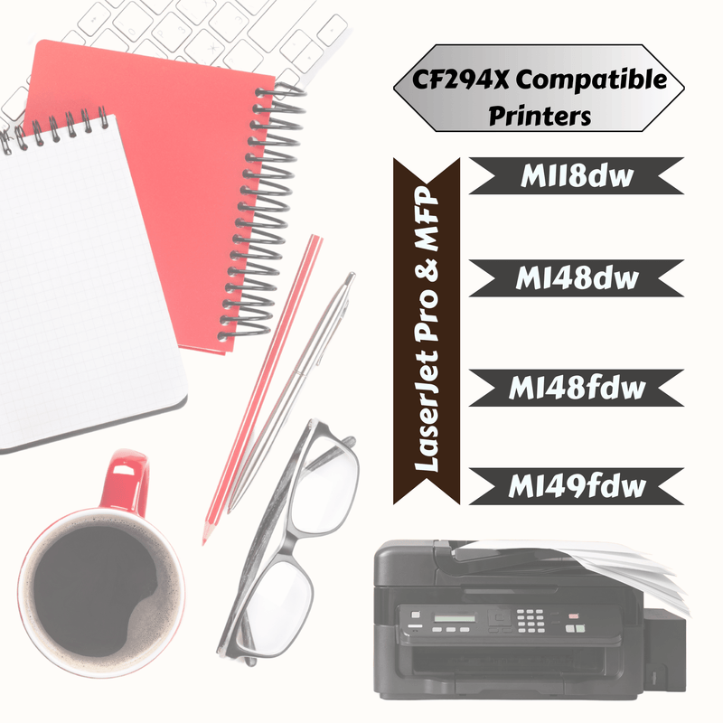 CF294X Compatible 2 Toner Cartridges for HP M118dw / LaserJet Pro MFP M148dw M148fdw M149fdw High Yield Toners CF294A - Pan Continent Inc. - PRINTOXE