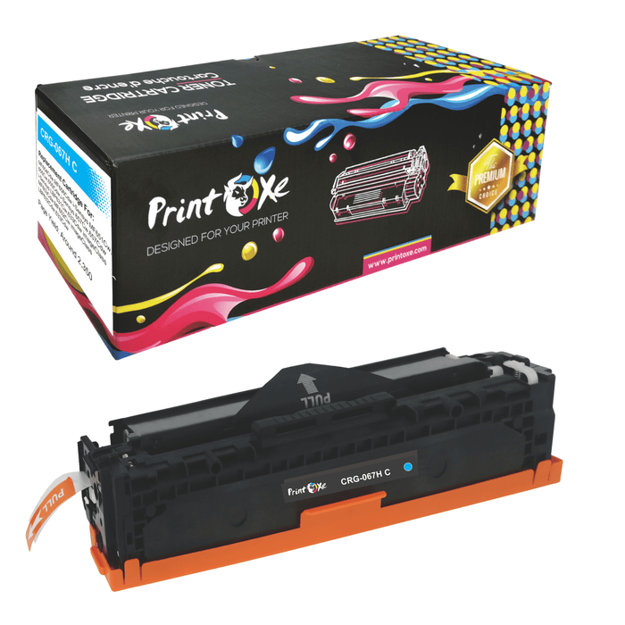 CRG - 067H Cyan Toner Cartridge High Yield CRG067 Compatible 067 H for Canon - PRINTOXE
