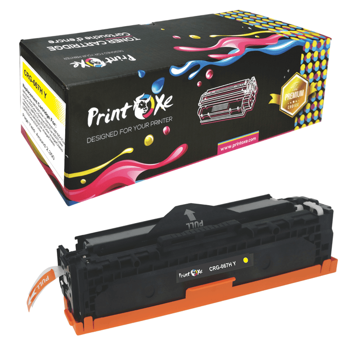 CRG - 067H Yellow Toner Cartridge High Yield CRG067 Compatible 067 H for Canon - PRINTOXE