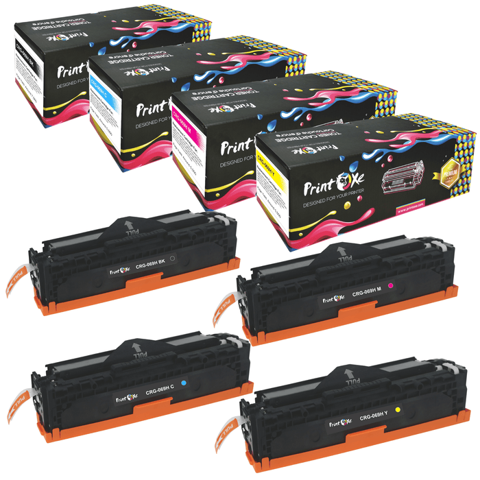 CRG 069H Complete Set Toner Cartridges High Yield CRG069 Compatible 069 H for Canon MF LBP Series - PRINTOXE