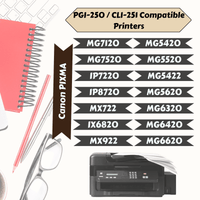 PGI - 250XL CLI - 251XL 18 Ink Cartridge Compatible for Canon PIXMA PGI 250 & CLI 251 Without Grey for MG / IP / MX Printer Series - PRINTOXE