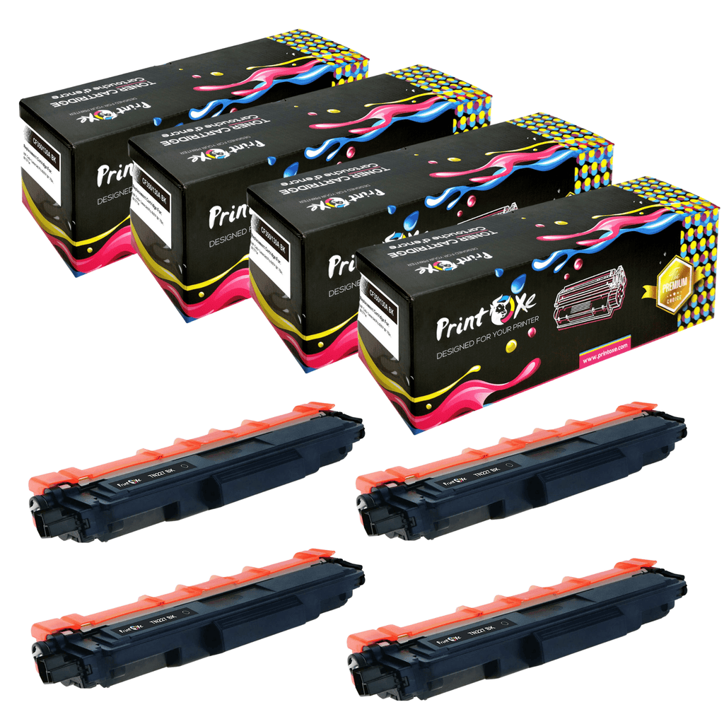 TN227 Compatible 4 BLACK Toner Cartridges High Yield TN223 TN-227 for Brother HL L3210CW L3230CDW L3270CDW L3290CDW and MFC L3710CW L3750CDW L3770CDW - PRINTOXE
