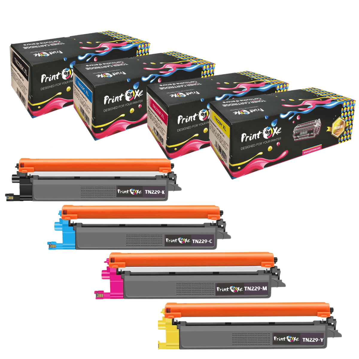 TN229 Compatible Toner Cartridges Set for Brother HL L3220 L3240 L3280 L3295 L3300 CDW / DCP - L3560CDW / MFC L3460 L3720 L3760 L3765 L3780 L8245 L895 CDW - PRINTOXE