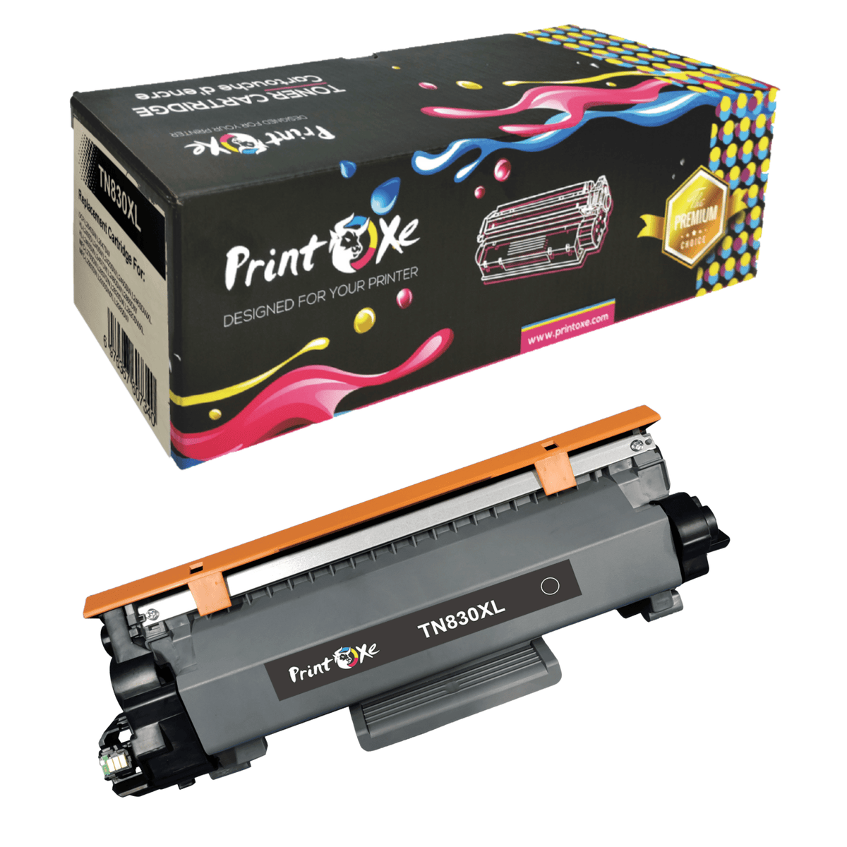 TN830 XL Compatible High Yield Toner Cartridge 3000 Pages TN830XL for Brother DCP / HL / MFC Printer Series (See Compatible Printer Models Under Description) - PRINTOXE