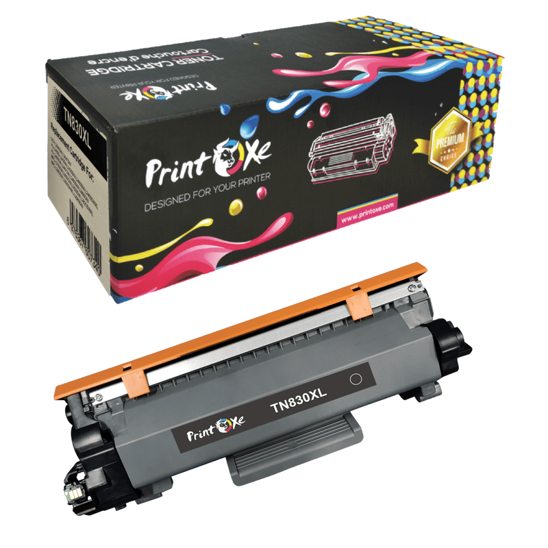 TN830 XL Compatible High Yield Toner Cartridge 3000 Pages TN830XL for Brother DCP / HL / MFC Printer Series (See Compatible Printer Models Under Description) - PRINTOXE