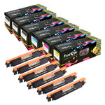 130A Compatible Set + 2 BK | 6 Toner Cartridges | CF350A / CF351A / CF352A / CF353A for HP Color LaserJet Pro MFP M176 M176n M177 and M177fw - Pan Continent Inc. - PrintOxe