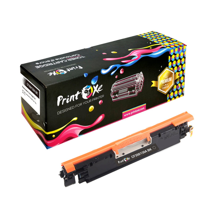 130A Compatible Set + 2 BK | 6 Toner Cartridges | CF350A / CF351A / CF352A / CF353A for HP Color LaserJet Pro MFP M176 M176n M177 and M177fw PRINTOXE Toner Cartridges