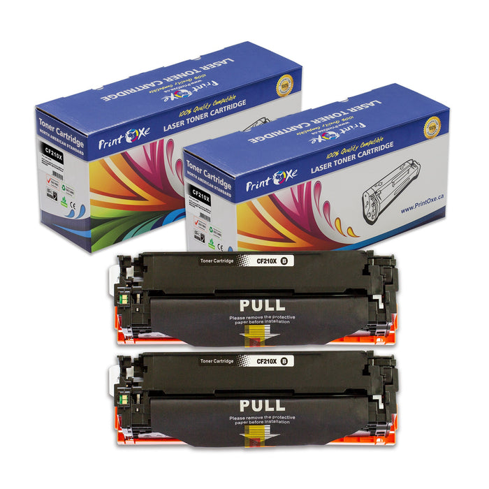 131X Compatible 2 Black Toners CF210X for HP M251 M276 Series & Pro 200 PRINTOXE Toner Cartridge