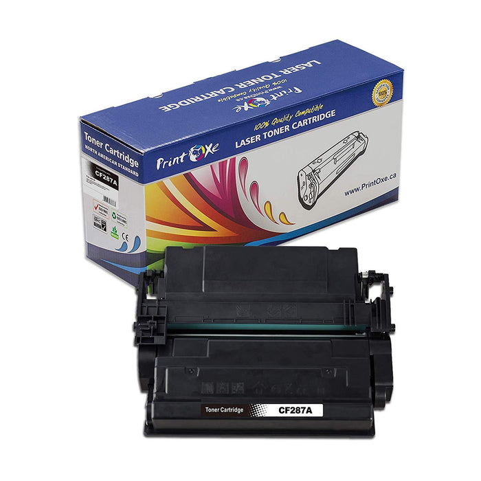 CF287A Compatible 2 Toner Cartridges 87A Each Yield 9,000 Pages for HP Laserjet Enterprise M506dn / M506n / M506x and MFP M527z / M527f / M527c / M527dn / 501N / M501dn PRINTOXE Toner Cartridges