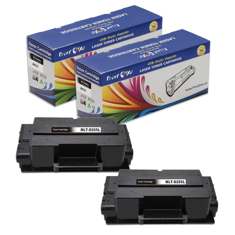D205L Compatible 2 Toner Cartridges MLT-D205L for Samsung ML 3310 3312 3712 Series / SCX 5637HR 4833HD 4835FD FR & 5639FR FW PRINTOXE Toner Cartridges