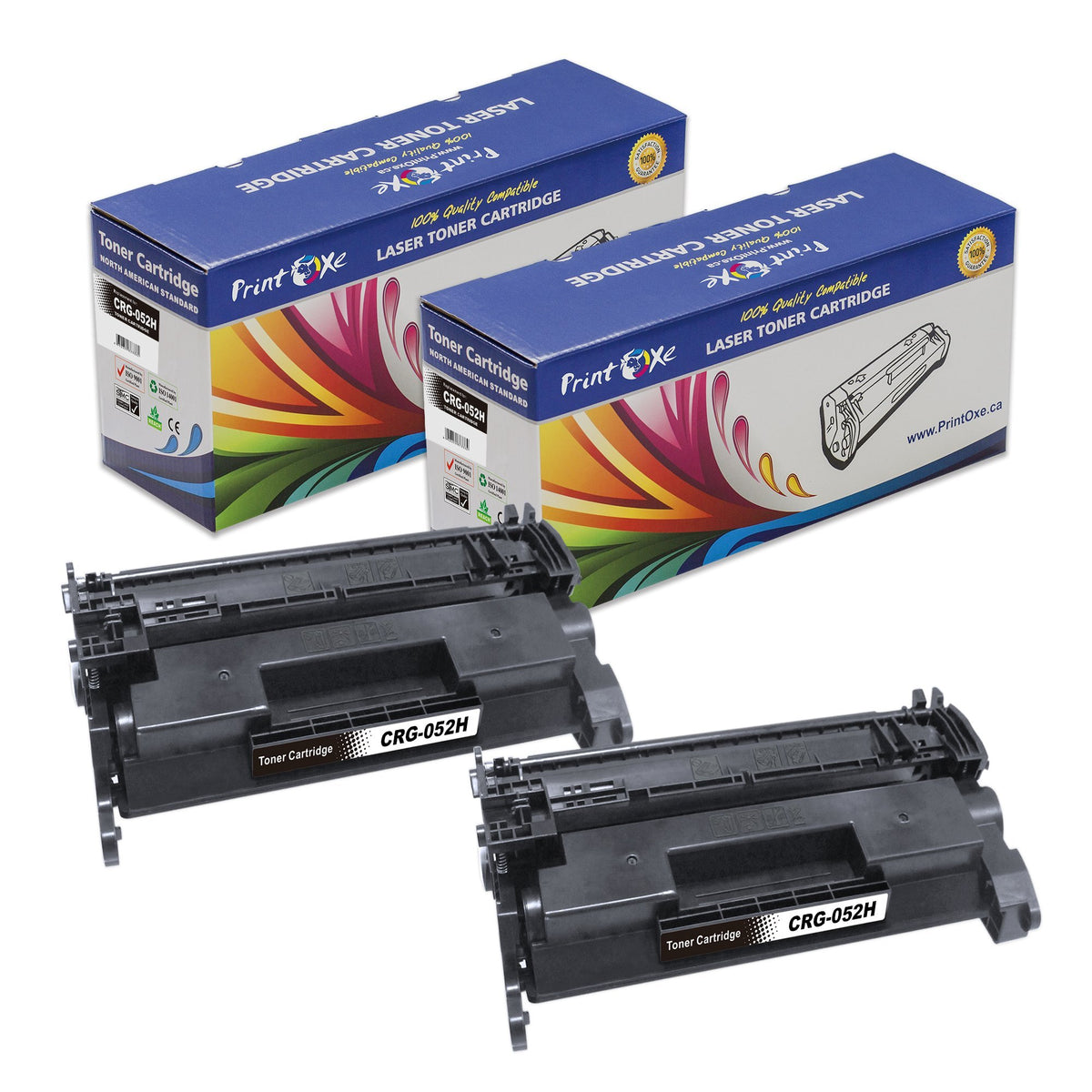 2 CRG-052H Compatible Toner Cartridges 052 2200C001 For Canon ImageCLASS LBP214dw LBP215dw MF424dw MF426dw MF429dw / i-sensys LBP212dw LBP214dw LBP215X MF421dw MF426dw MF428x LBP429x PRINTOXE Toner Cartridges