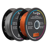 3D PLA like SILK Filament 2 Packs of Silver & Copper Colours Each Weight 1 Kg Net PRINTOXE Filament