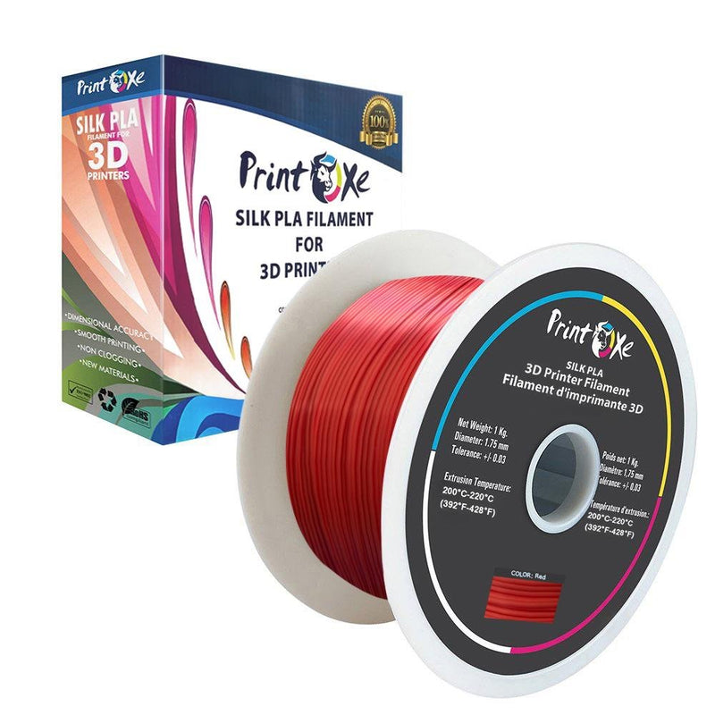 3D PLA Like Silk Red Colour Printing Filament 1.75 mm Diameter - 1 Kg Net PRINTOXE Filament