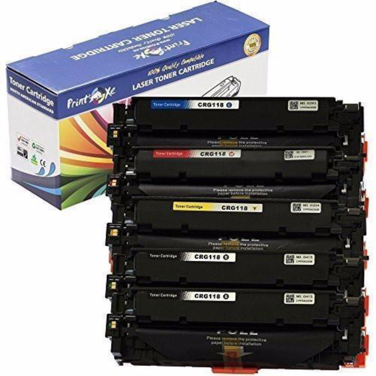 CRG-118 Compatible Set + BK | 5 Cartridges | CRG 118 Canon LBP7200CDN LBP7660CDN LBP7200CD MF729CDW MF727CDW MF725CDN MF726CDW MF722CDW MF8570CDW MF8530CDN MF8380CDN MF8340CDN MF8330CDN MF8350CDN PRINTOXE Toner Cartridges