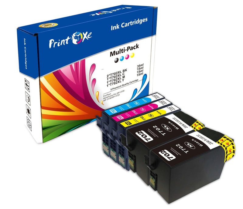 T702 XL 5 Remanufactured High Yield Ink Cartridges for Epson PRINTOXE Ink Cartridge