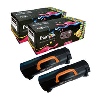 60F1H00 Compatible 2 Toner Cartridges 60F100 / 601H for Lexmark MX310 / MX410 /MX510 / MX511 / MX610 / MX611 PRINTOXE Toner Cartridges