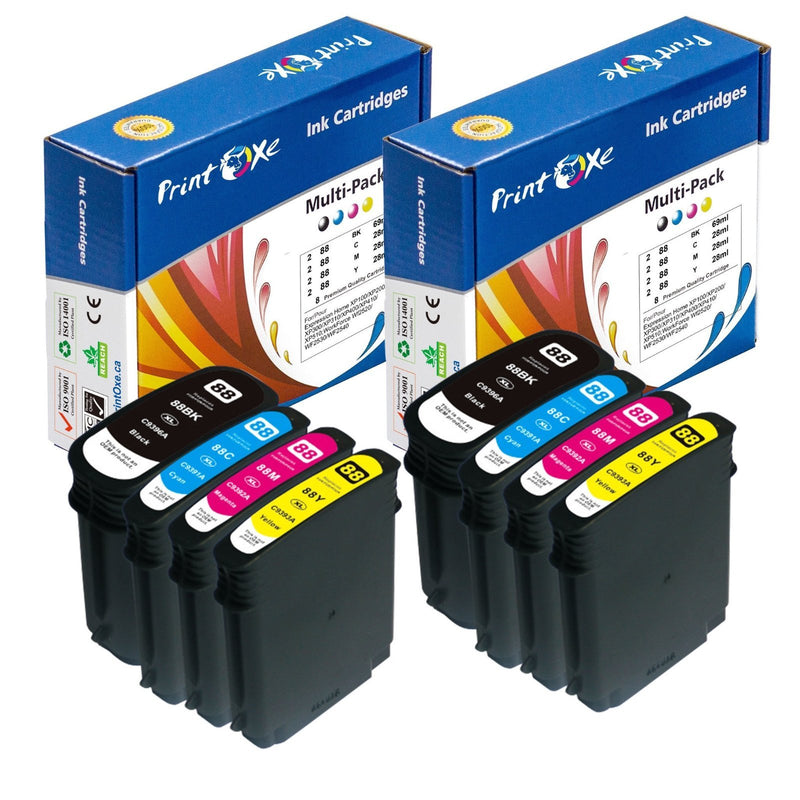 88XL Compatible 2 Sets for HP C9396AN C9391AN C9392AN C9393AN PRINTOXE Ink Cartridge