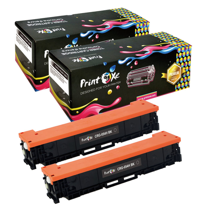 Black CRG 054H Compatible 2 Black Toner Cartridges High Yield 054 for Canon MF622cdw MF640C MF641cw MF642cdw MF643CDW MF644CDW MF645CX PRINTOXE Toner Cartridges