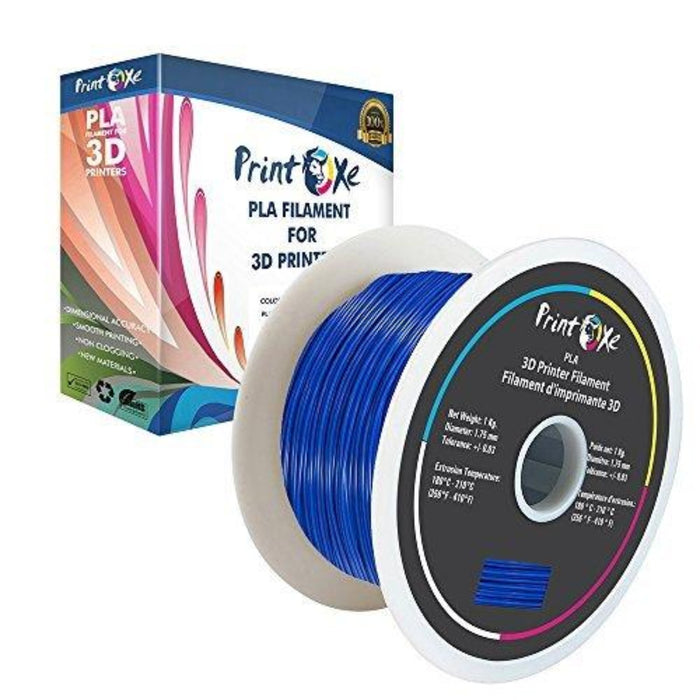 Blue PLA 3D Printer Filament - 1 Kg. Spool PRINTOXE Filament