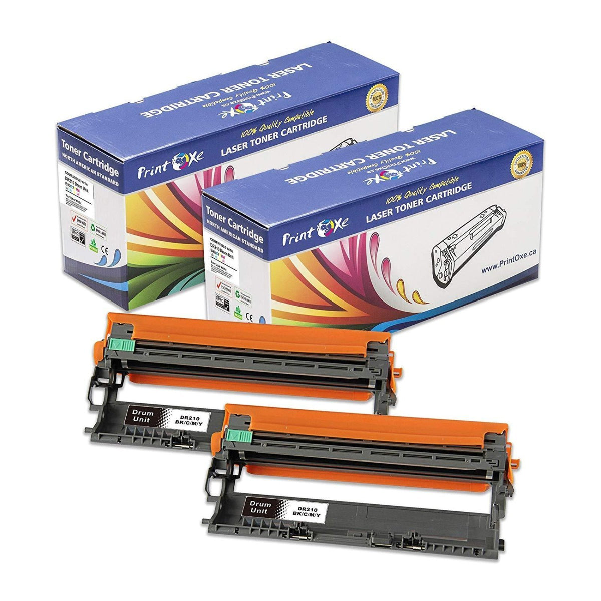 DR210CL Compatible 2 Drums DR210 for Brother PRINTOXE Toner Cartridges