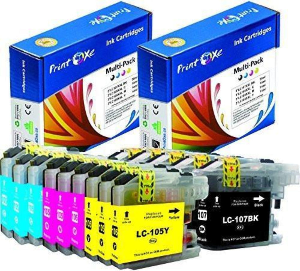 Brother LC-107XL & LC105XL 14 Compatible Ink Cartridges LC107 LC105 PRINTOXE Ink Cartridge