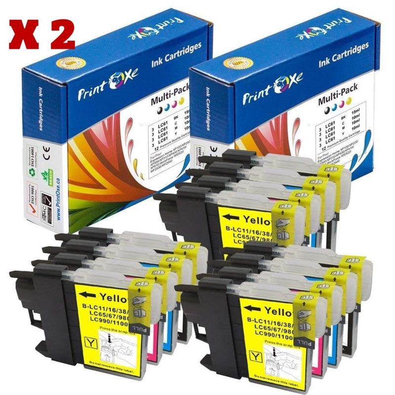 LC61 Compatible Ink Cartridges for Brother LC 61 PRINTOXE Ink Cartridge