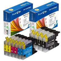 LC-71 & LC-75 Compatible Ink Cartridges Brother LC71 LC75 for MFC- J280W J425W J430W J435W J625DW J825DW J835DW J5910DW J6510DW J6710DW J6910DW & DCP J525W J725DW J925DW PRINTOXE Ink Cartridge