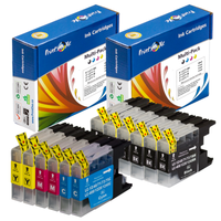 LC-71 & LC-75 Compatible Ink Cartridges Brother LC71 LC75 for MFC- J280W J425W J430W J435W J625DW J825DW J835DW J5910DW J6510DW J6710DW J6910DW & DCP J525W J725DW J925DW PRINTOXE Ink Cartridge