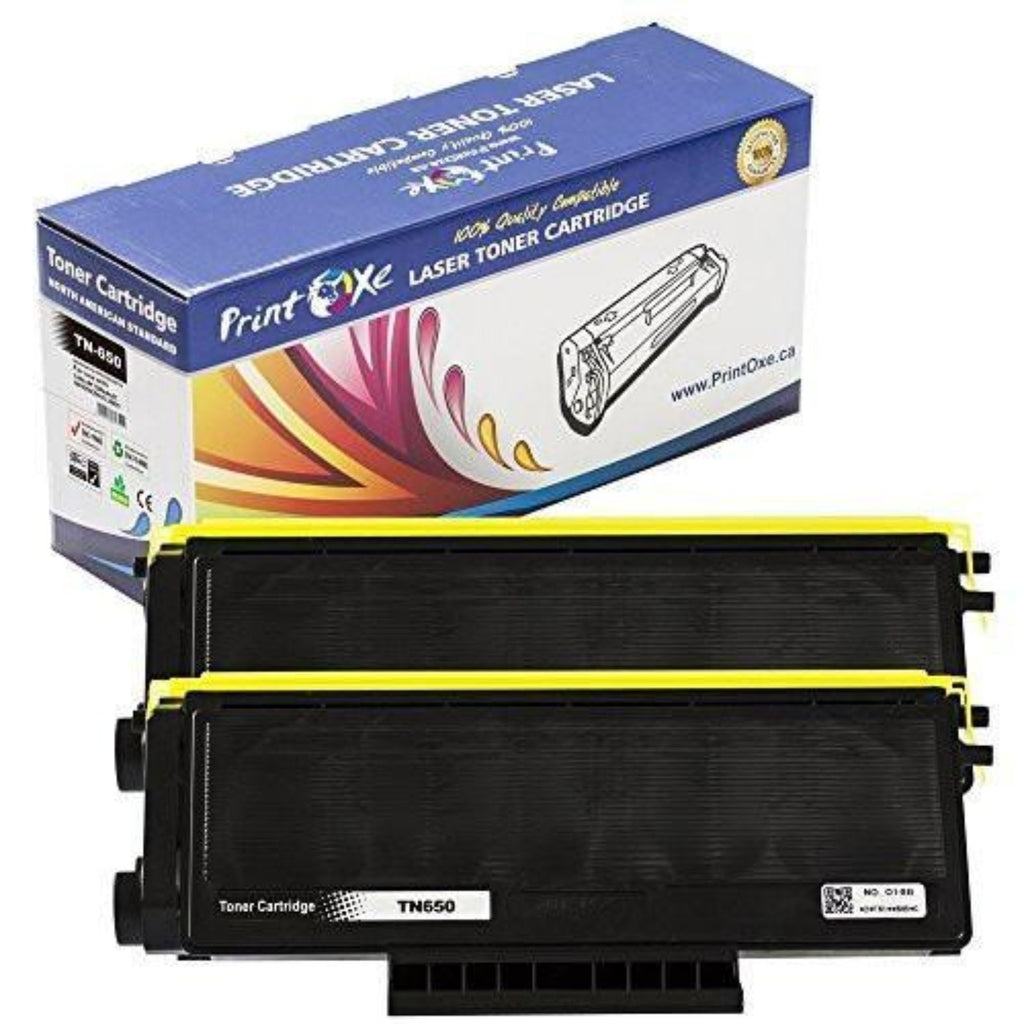 TN650 Compatible 2 Cartridges For Brother TN 650 PRINTOXE Toner Cartridges