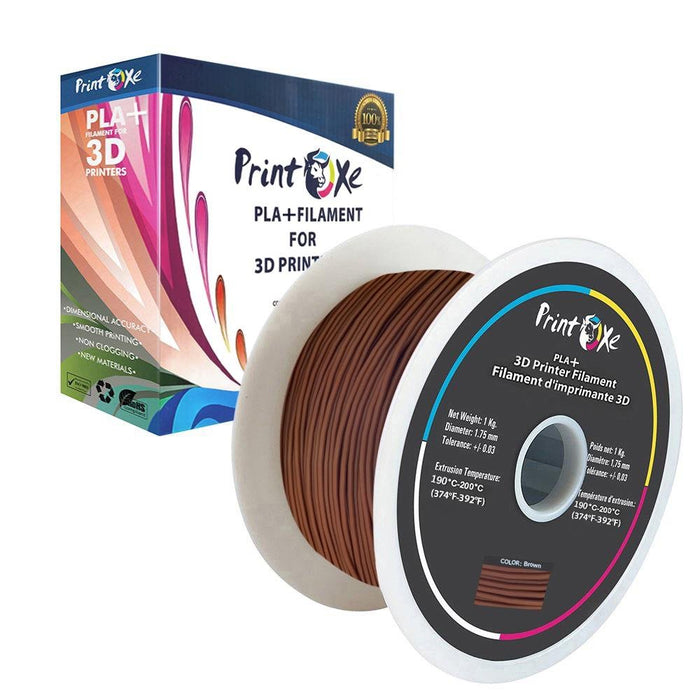 Brown 3D PLA+ / Pro PLA Filament 1 Kg Net on Spool PRINTOXE Filament