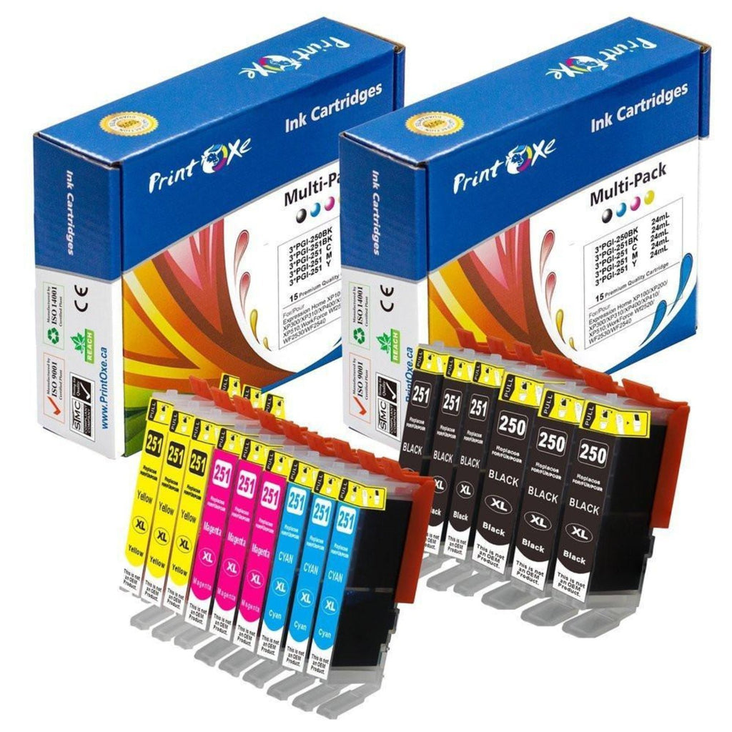 PGI 250 / CLI 251 Compatible Ink With/Without Grey for Canon PRINTOXE Ink Cartridge