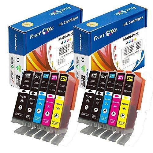 PGI 270 XL & CLI 271 XL (Without Grey) of 10 High Yield Ink Cartridges ; 2 Sets for Canon PIXMA MG5720 MG5721 MG5722 MG6820 MG6821 MG6822 MG7720 TS5020 TS6020 TS8020 TS9020 MG7720 TS8020 TS9020 PRINTOXE Ink Cartridge