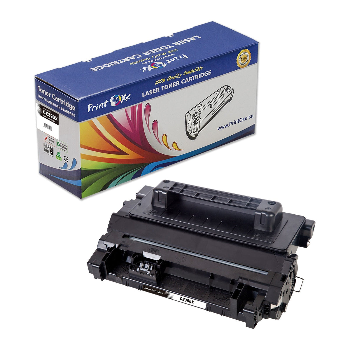 CE390X 2 Compatible 90X High Yield Version of CE390A / 90A Yields 24K Pages HP LaserJet Enterprise 600 M602dn M602n M602x M603dn M603n M603xh and MFP M4555f M4555fskm M4555h PRINTOXE Toner Cartridges