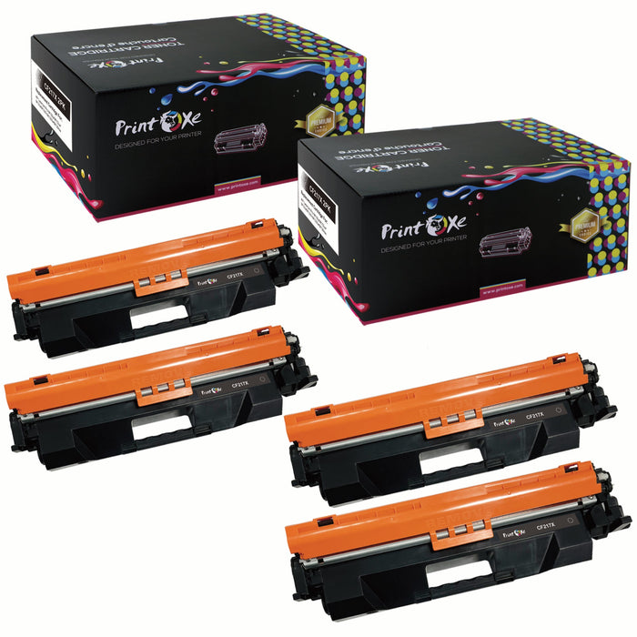 CF217X Compatible 4 Toner Cartridges High Yield of CF217A Yield 3,500 Pages 17X / 17A for HP LaserJet Pro M102 / M102a / M102w / M130 and MFP M130a / M130fw / M130nw / M130 PRINTOXE Toner Cartridges