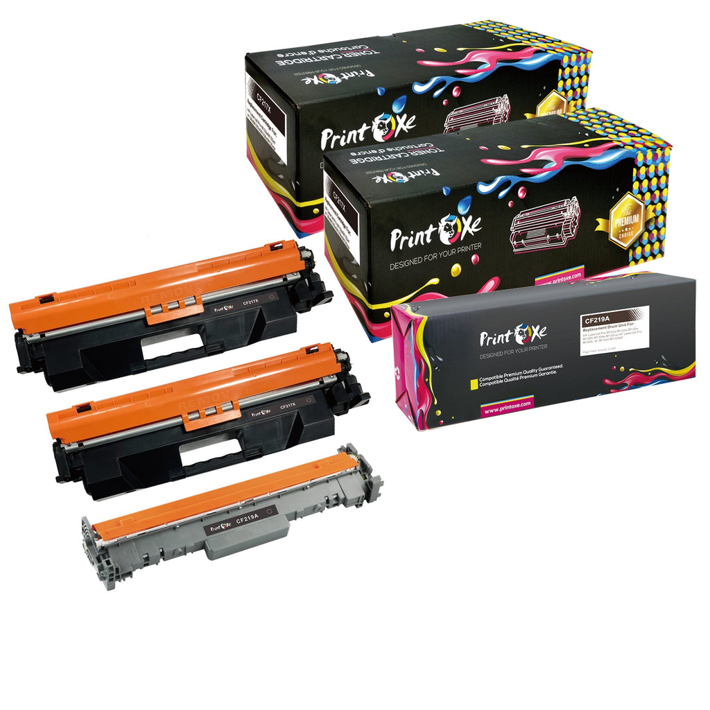 CF219A Drum & 2 CF217X Compatible Toner Cartridges High Yield of CF217A for HP M102 / M102a / M102w / M130 / M130a / M130fw / M130nw / M130 - Pan Continent Inc. - PrintOxe