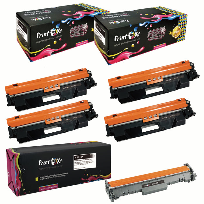 CF219A Drum + 4 CF217X Compatible Toner Cartridges High Yield of CF217A (5 Units) for HP M102 / M102a / M102w / M130 / M130a / M130fw / M130nw / M130 PRINTOXE Toner Cartridges