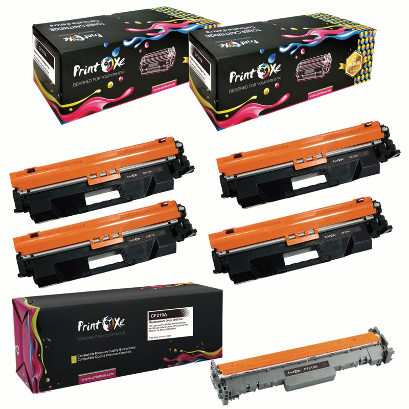 CF219A Drum & 4 CF217X Compatible Toner Cartridges High Yield of CF217A for HP M102 / M102a / M102w / M130 / M130a / M130fw / M130nw / M130 - Pan Continent Inc. - PrintOxe