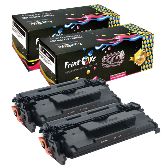 CF289X Compatible 2 Toner Cartridges {Without Chips) High Yield CF289A Yields 10K Pages for HP LaserJet Enterprise M507x M507n M507dn and MFP M528dn M528f / Follow MFP M528c & M528z PRINTOXE Toner Cartridges