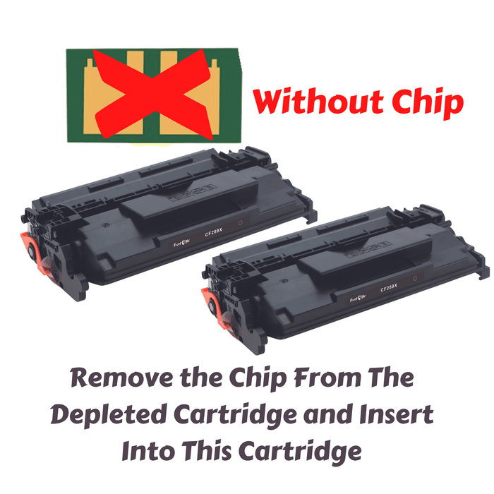 CF289X Compatible 2 Toner Cartridges {Without Chips) High Yield CF289A Yields 10K Pages for HP LaserJet Enterprise M507x M507n M507dn and MFP M528dn M528f / Follow MFP M528c & M528z PRINTOXE Toner Cartridges