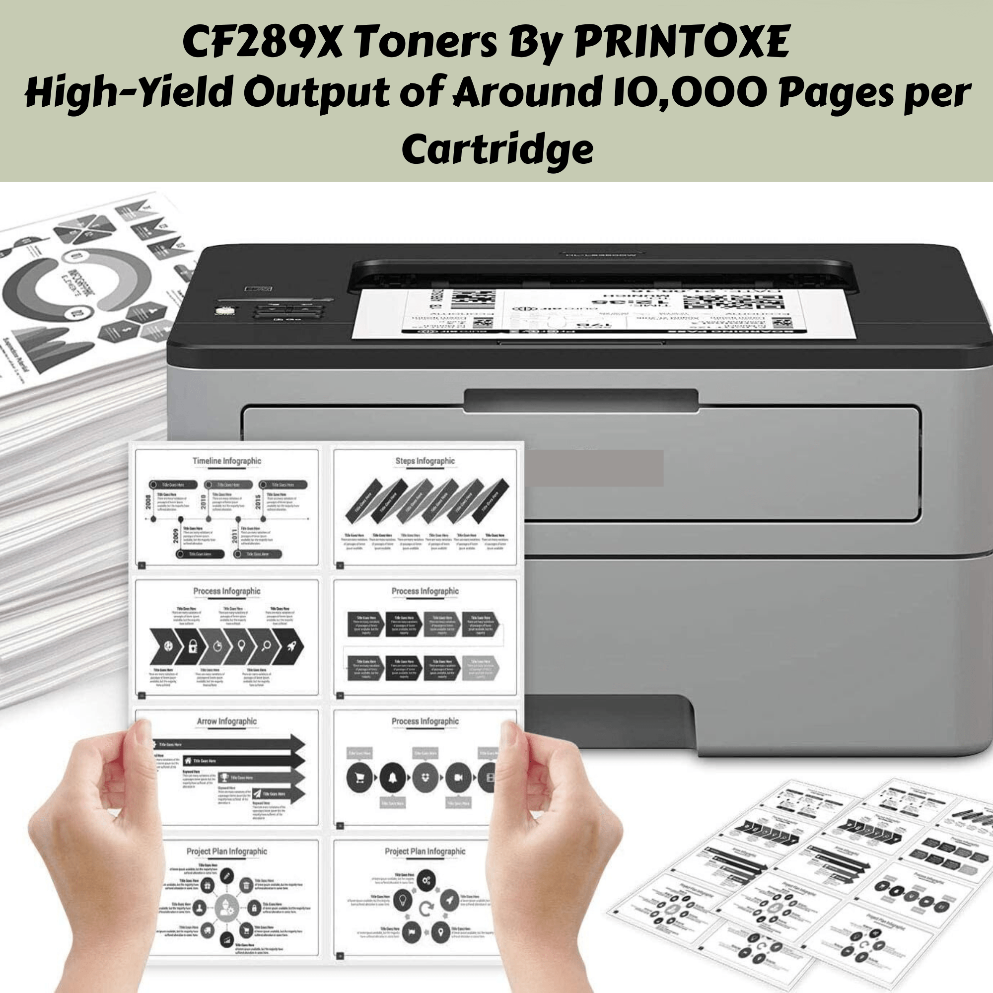 CF289X Compatible Toner Cartridge {With Chip) High Yield CF289A Yields 10K Pages for HP LaserJet Enterprise M507x M507n M507dn and MFP M528dn M528f / Follow MFP M528c & M528z PRINTOXE Toner Cartridges