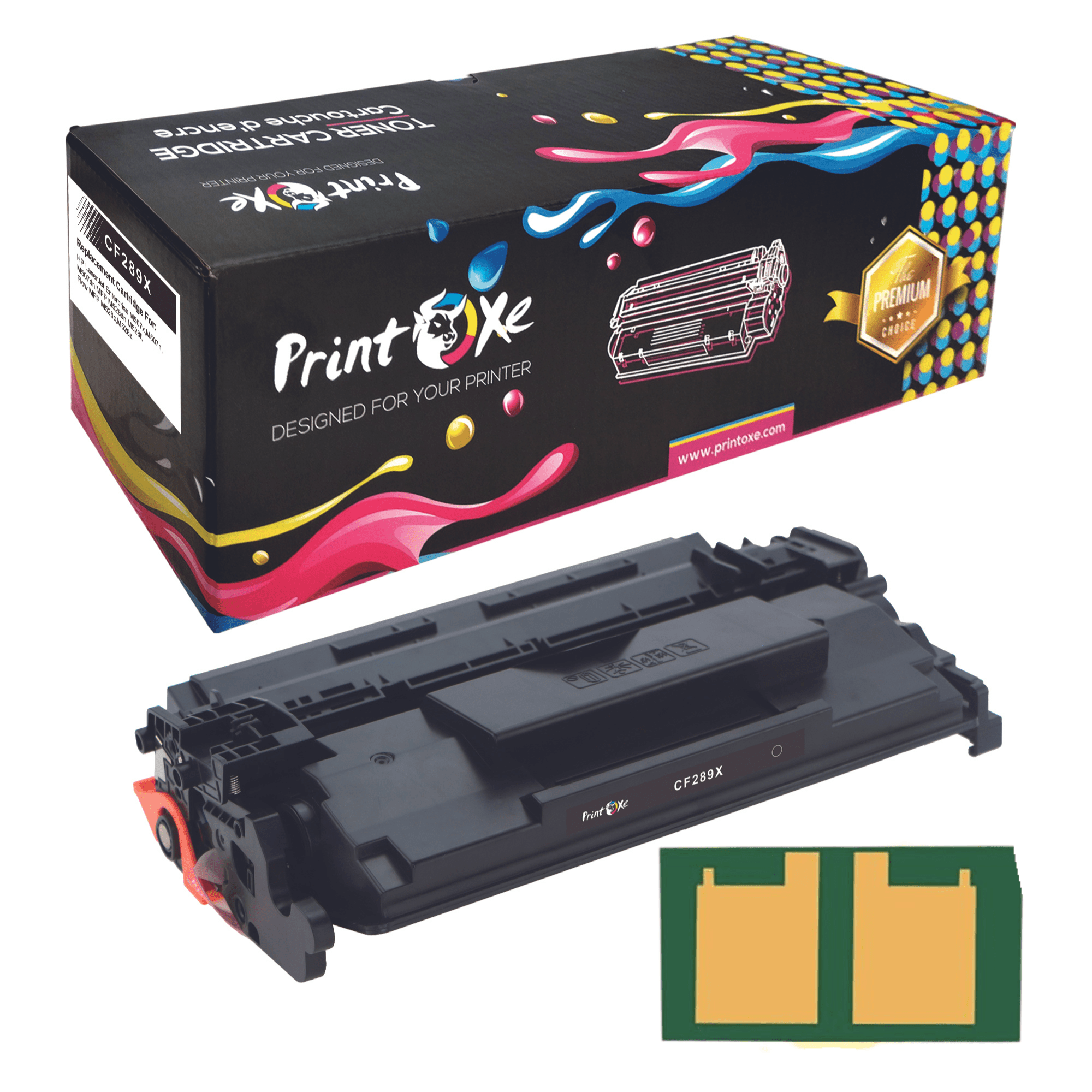 CF289X Compatible Toner Cartridge {With Chip) High Yield CF289A Yields 10K Pages for HP LaserJet Enterprise M507x M507n M507dn and MFP M528dn M528f / Follow MFP M528c & M528z PRINTOXE Toner Cartridges