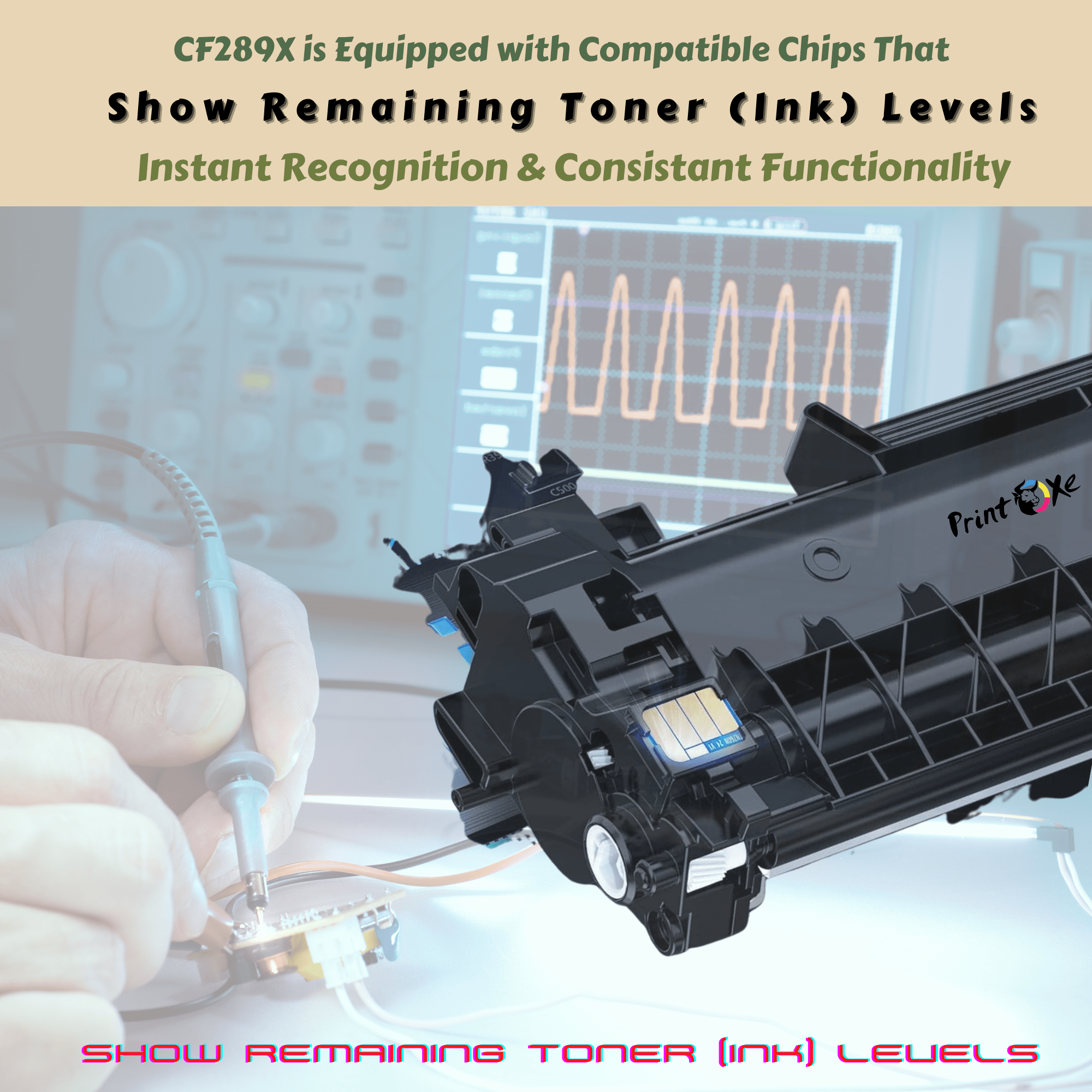 CF289X Compatible Toner Cartridge {With Chip) High Yield CF289A Yields 10K Pages for HP LaserJet Enterprise M507x M507n M507dn and MFP M528dn M528f / Follow MFP M528c & M528z PRINTOXE Toner Cartridges