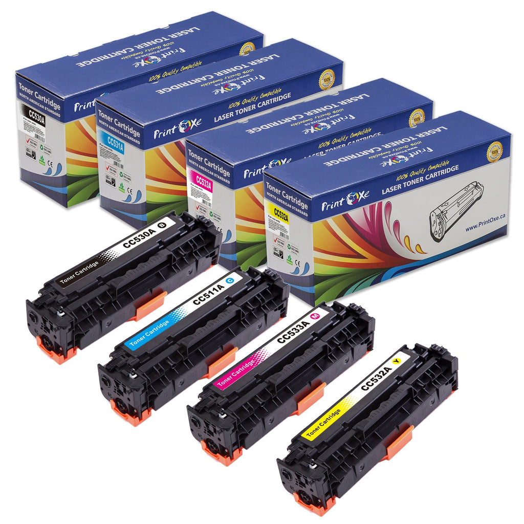 4 Compatible Laser Toner Cartridges Set For 304A / 305A / 312A for HP PRINTOXE Toner Cartridges