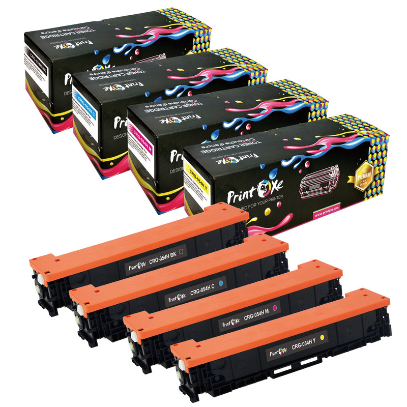 CRG 054H Compatible 4 Set Toner Cartridges High Yield 054 for Canon PRINTOXE Toner Cartridges