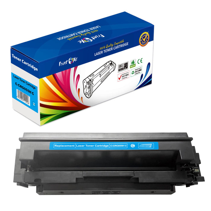 CRG 055H Cyan | Without Chip | Compatible for Canon Color ImageCLASS MF740C MF741Cdw MF743 MF743Cdw MF745Cdw MF746Cdw LBP660C LBP661C LBP662C LBP664C PRINTOXE Toner Cartridges