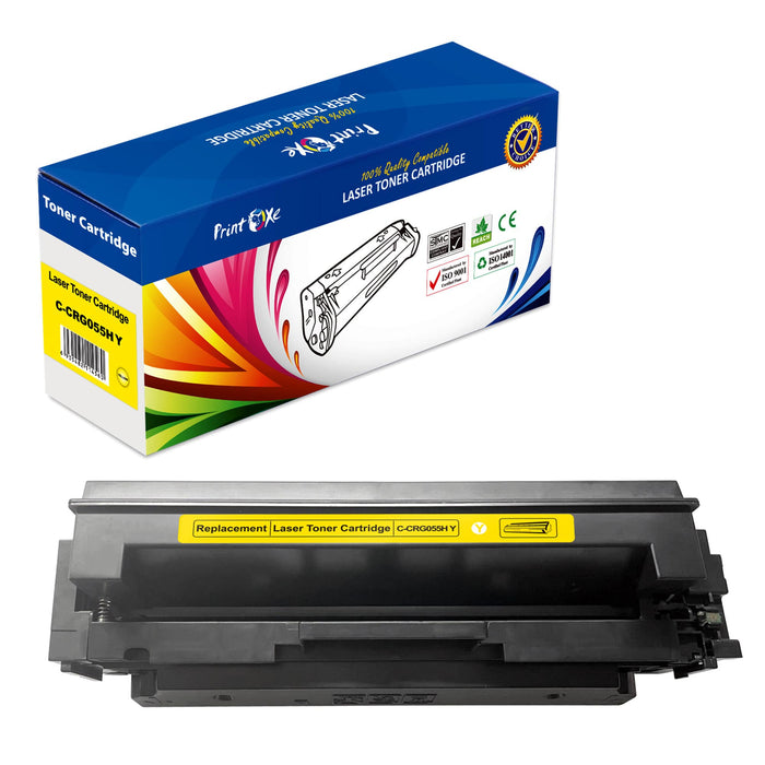 CRG 055H Yellow | Without Chip | Compatible Cartridge for Canon Color ImageCLASS MF740C MF741Cdw MF743 MF743Cdw MF745Cdw MF746Cdw LBP660C LBP661C LBP662C LBP664C PRINTOXE Toner Cartridges