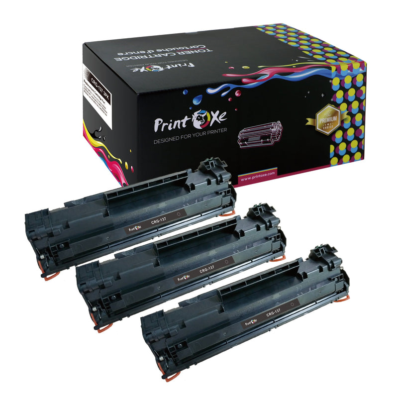 CRG-137 Compatible 3 Toner Cartridges for Canon 9435B001AA & HP CF283X PRINTOXE Toner Cartridges
