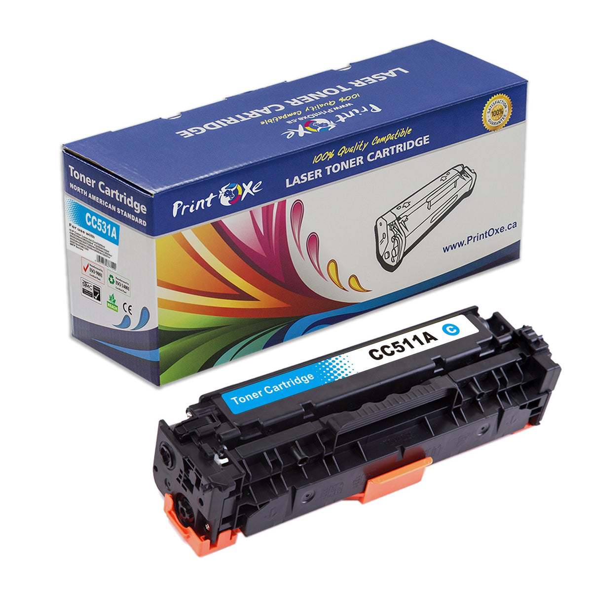 Cyan (Blue) 304A CC531A | 305A CE411A | and 312A CF381A Cartridges Compatible for HP Color LaserJet CM2320 / CP Series (See Details Under Description) PRINTOXE Toner Cartridges